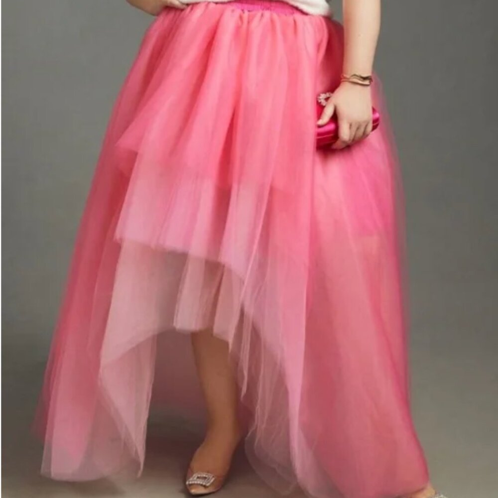 Anthropologie Hutch Asymmetrical Tulle Skirt